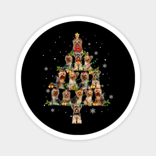 Cute Yorkshire Terrier Christmas Tree Xmas Gift Magnet